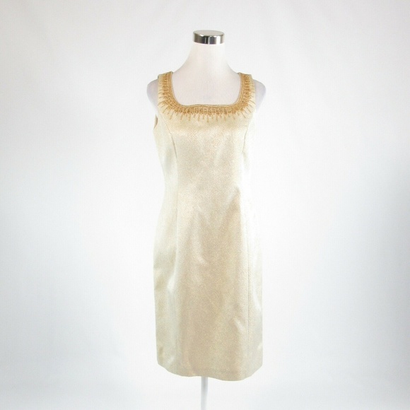 Kay Unger Dresses & Skirts - Kay Unger beige sleeveless dress 6